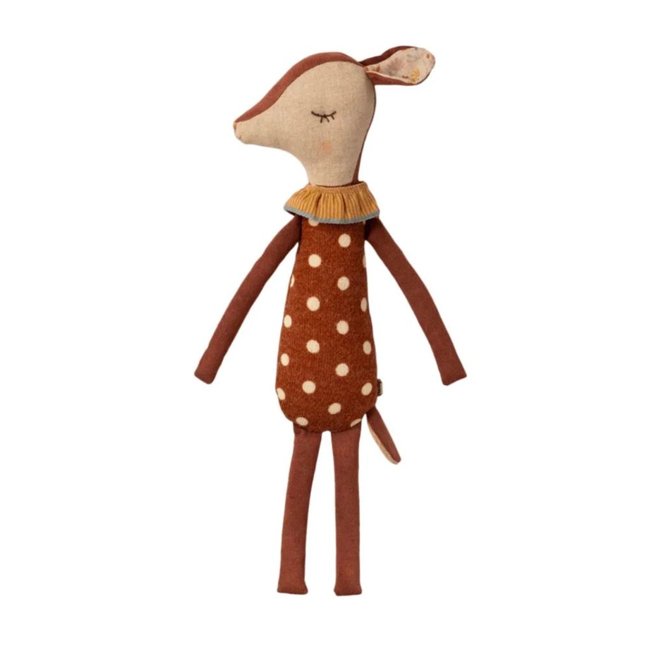 Toys Maileg Soft Toys | Maileg Bambi Sleepy Wakey Soft Toy