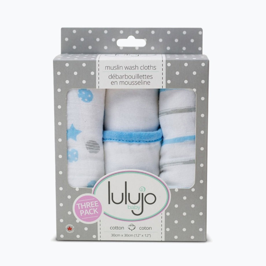 Bathtime Lulujo Washcloths | Lulujo Muslin Wash Cloth 3 Pack