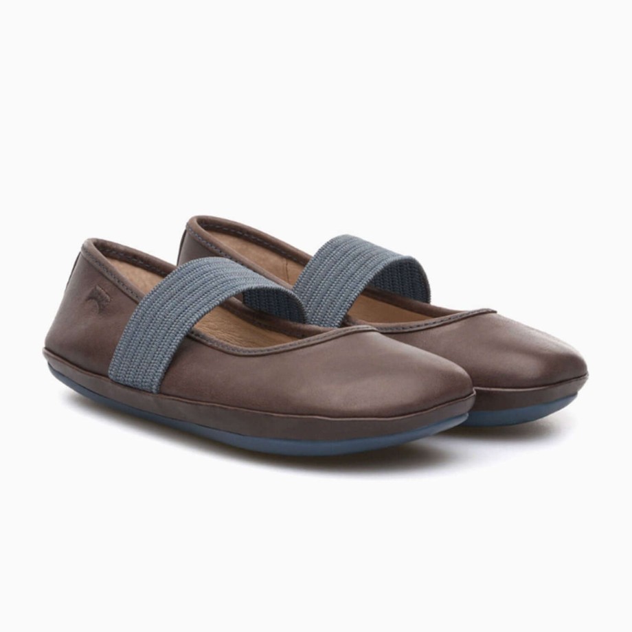 Clothing & Shoes Camper Shoes & Trainers | Camper Kids Right Girl'S Ballet Flats - Brown