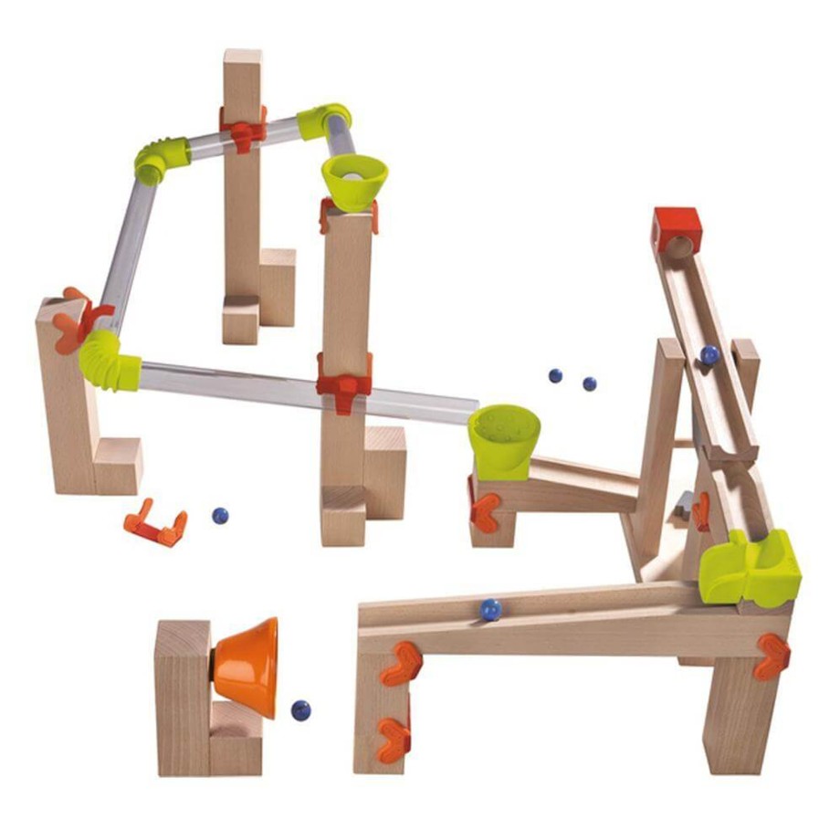 Toys HABA Montessori Toys | Haba Wooden Ball Track Basic Pack Sound Race