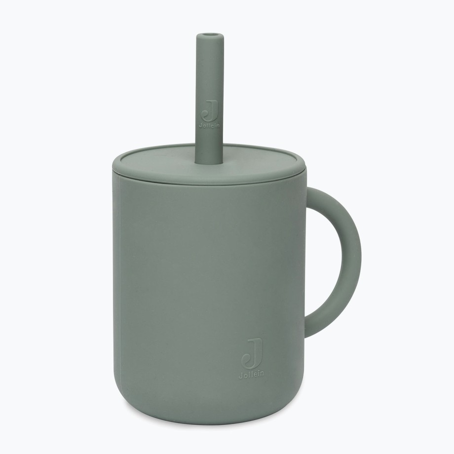 Mealtime Jollein Plates, Bowls & Cups | Jollein Silicone Drinking Cup - Ash Green