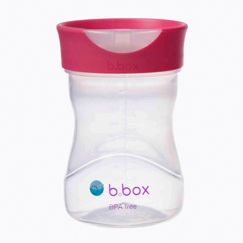 Mealtime B.Box Water Bottles | B.Box Training Rim Cup 240Ml - Raspberry