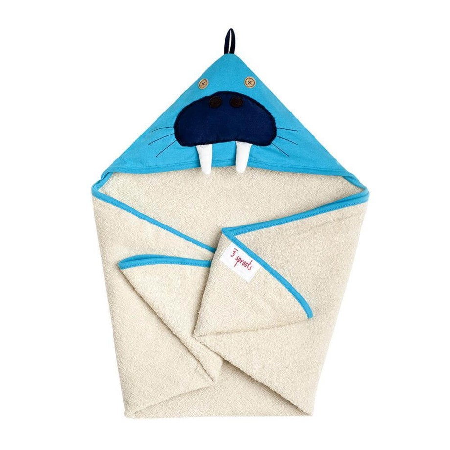 Bathtime 3 Sprouts Baby Baths & Towels | 3 Sprouts Kids Hooded Bath Towel - Walrus