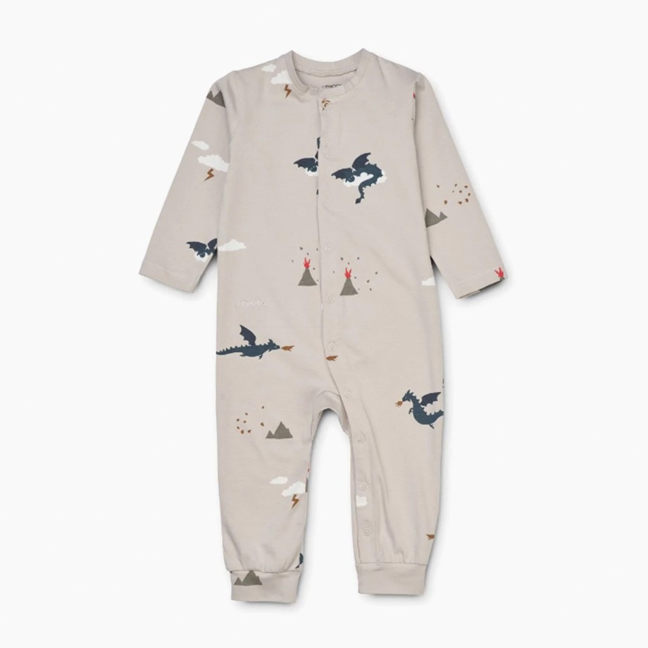 Clothing & Shoes Liewood Nightwear | Liewood Birk Pyjama Jumpsuit - Little Dragon/Sandy Mix