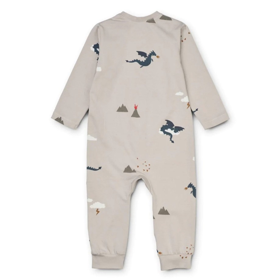 Clothing & Shoes Liewood Nightwear | Liewood Birk Pyjama Jumpsuit - Little Dragon/Sandy Mix