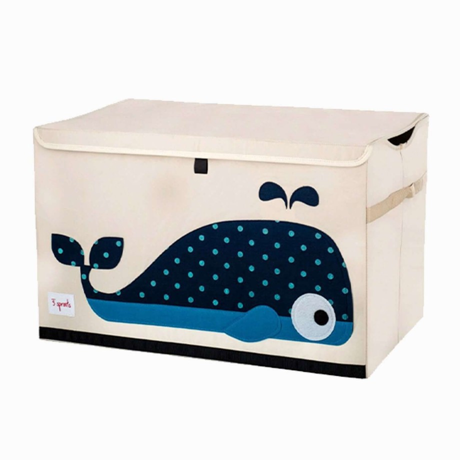 Nursery 3 Sprouts Storage | 3 Sprouts Toy Storage Chest With Lid - Whale