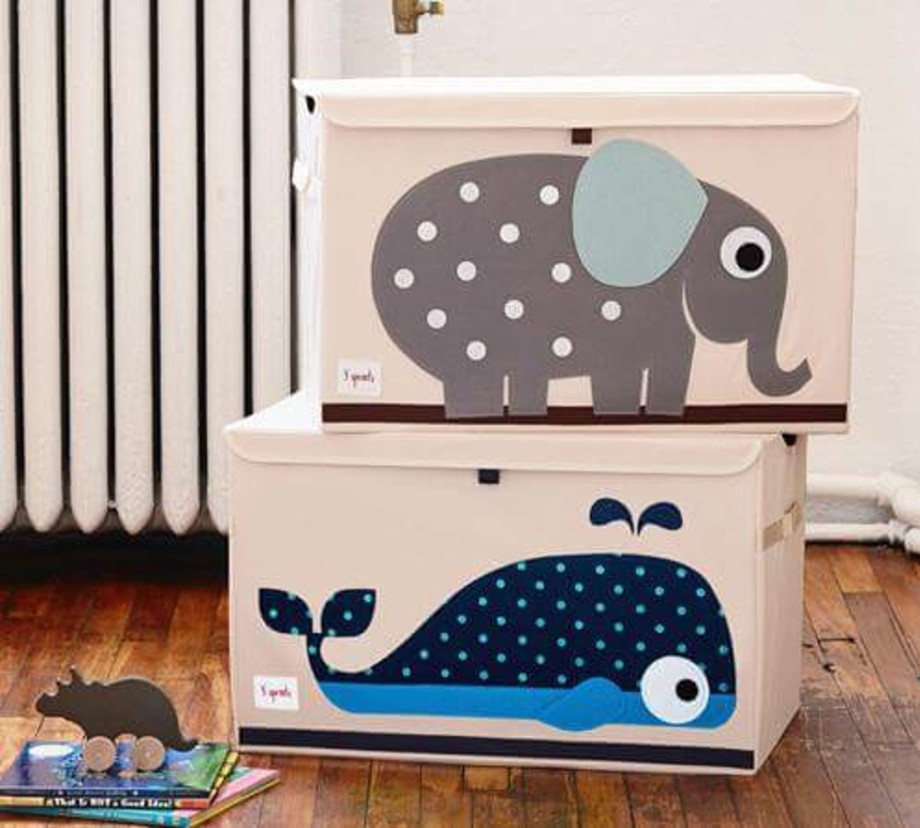 Nursery 3 Sprouts Storage | 3 Sprouts Toy Storage Chest With Lid - Whale