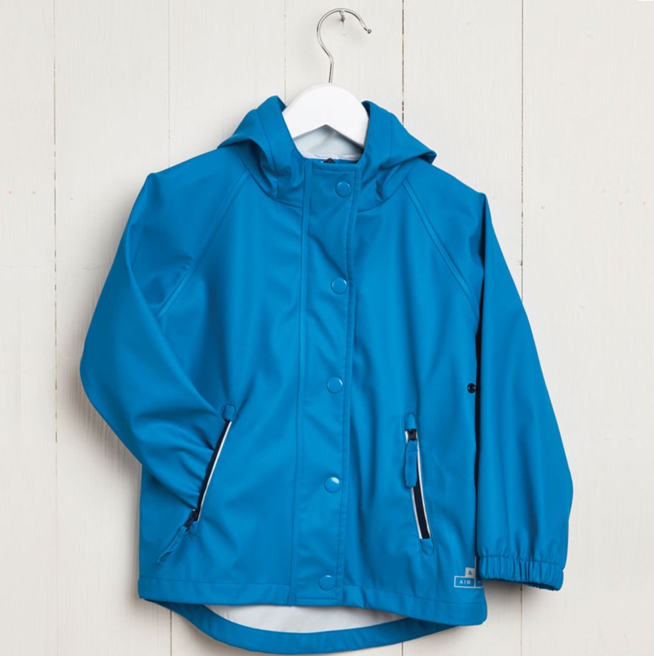 Clothing & Shoes Grass & Air Waterproof Coats | Grass & Air Boys Rainster Turquoise