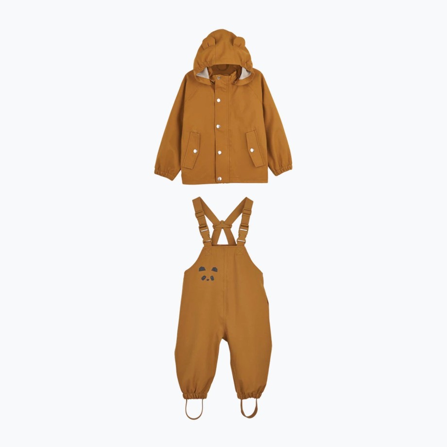 Clothing & Shoes Liewood Waterproof Coats | Liewood Dakota Soft Shell Rainwear Set - Mustard