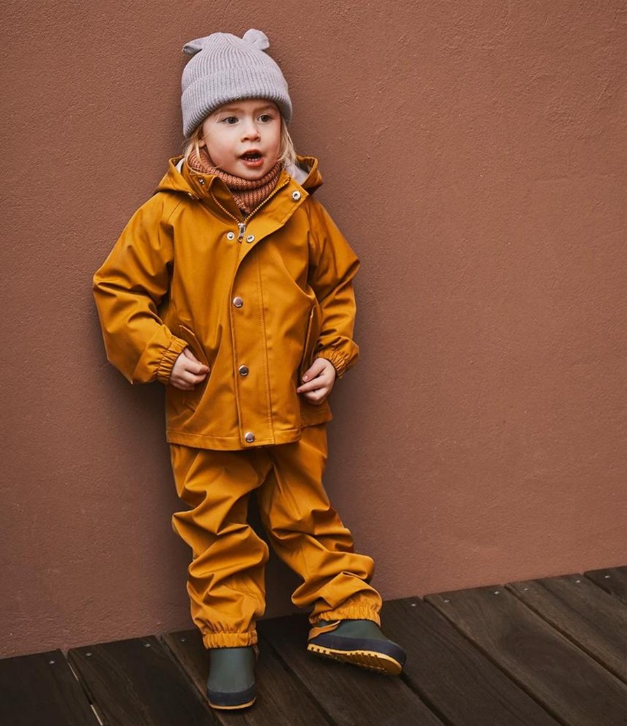 Clothing & Shoes Liewood Waterproof Coats | Liewood Dakota Soft Shell Rainwear Set - Mustard