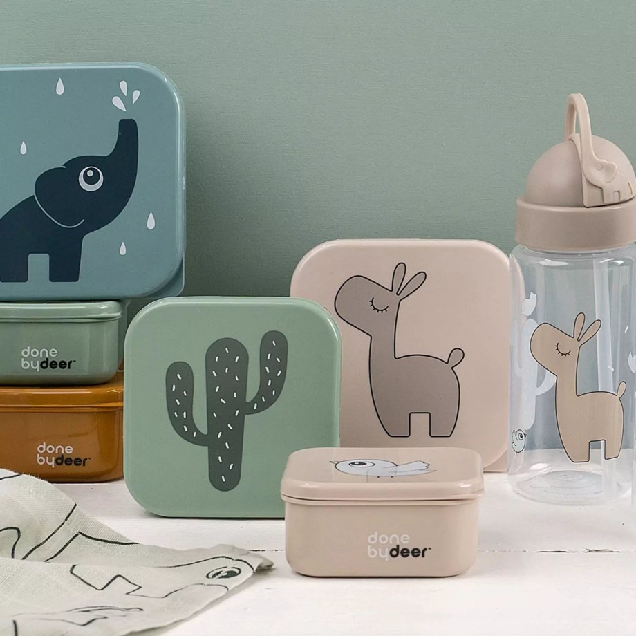 Mealtime Done By Deer Lunch Boxes | Snack Box Set 3 Pcs Lalee - Sand Mix