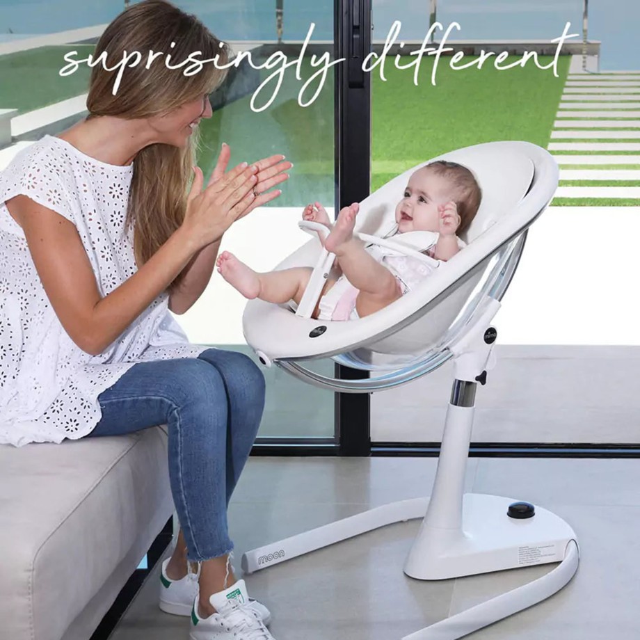 Mealtime Mima High Chairs & Accessories | Mima Moon High Chair And Junior Seat - White