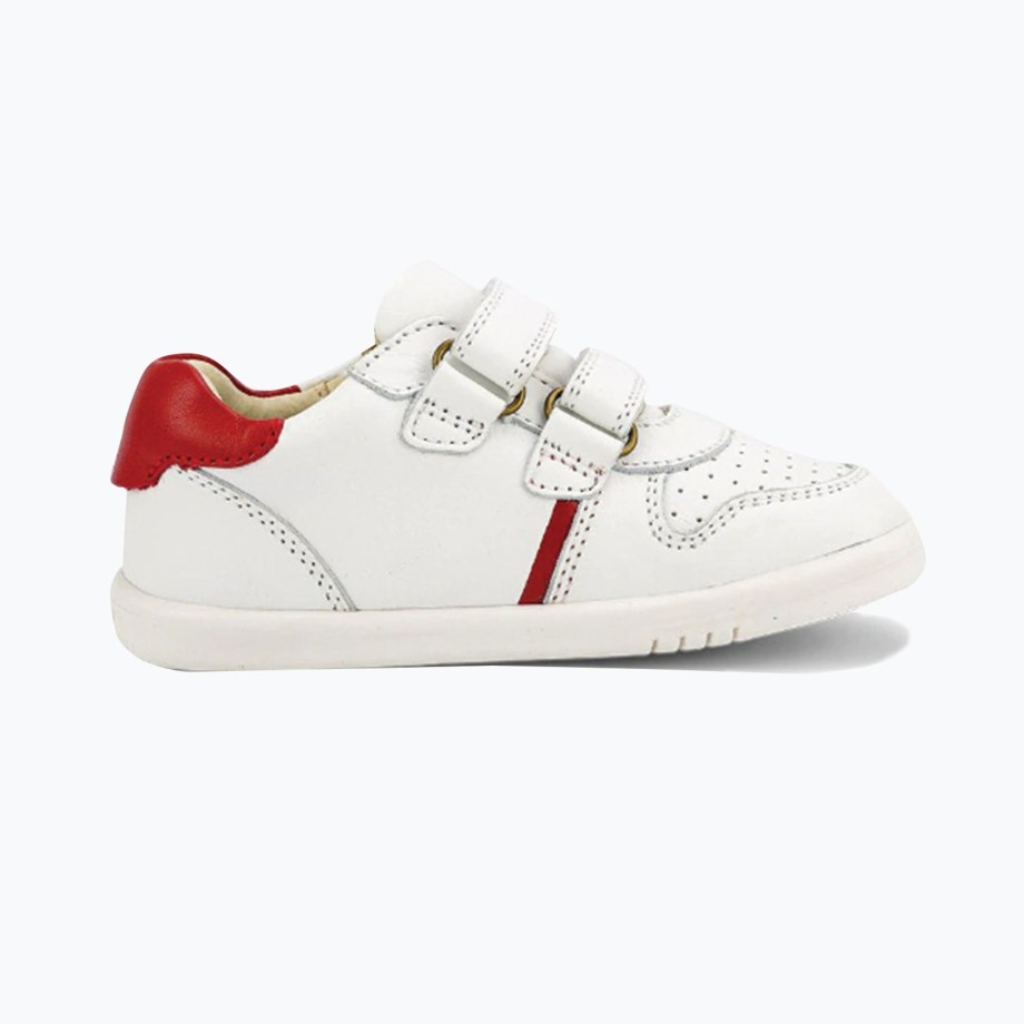 Clothing & Shoes Bobux Shoes & Trainers | Bobux I-Walk Riley Trainer - White And Red