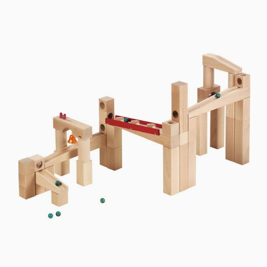 Toys HABA Montessori Toys | Haba Wooden Ball Track Marble Run 42 Pieces