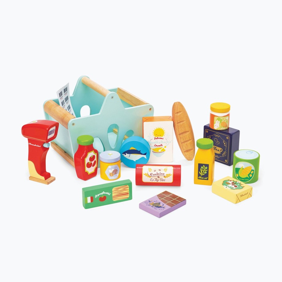 Playtime Le Toy Van Role Play | Le Toy Van Honeybee Market - Grocery Set & Scanner