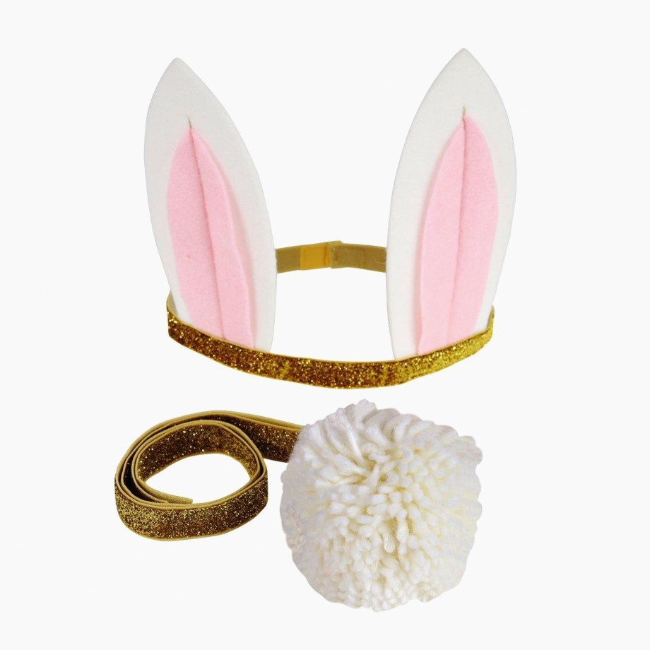 Clothing & Shoes Meri Meri Partywear & Dress Up | Meri Meri Bunny Costume - Ears & Pom Pom Tail