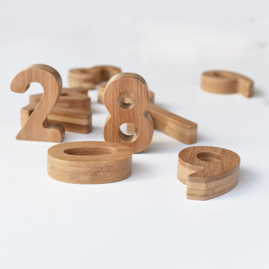 Toys Wee Gallery Montessori Toys | Wee Gallery Bamboo Numbers