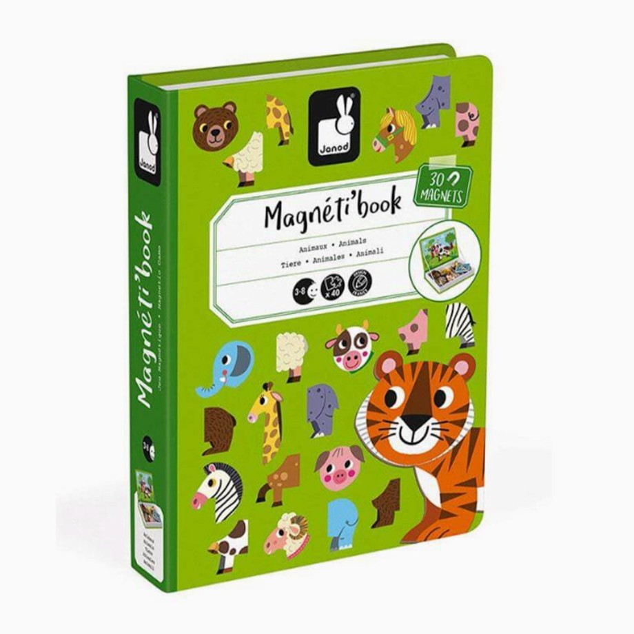 Toys Janod Early Learning Toys | Janod Animals Magneti' Book - 30 Magnets