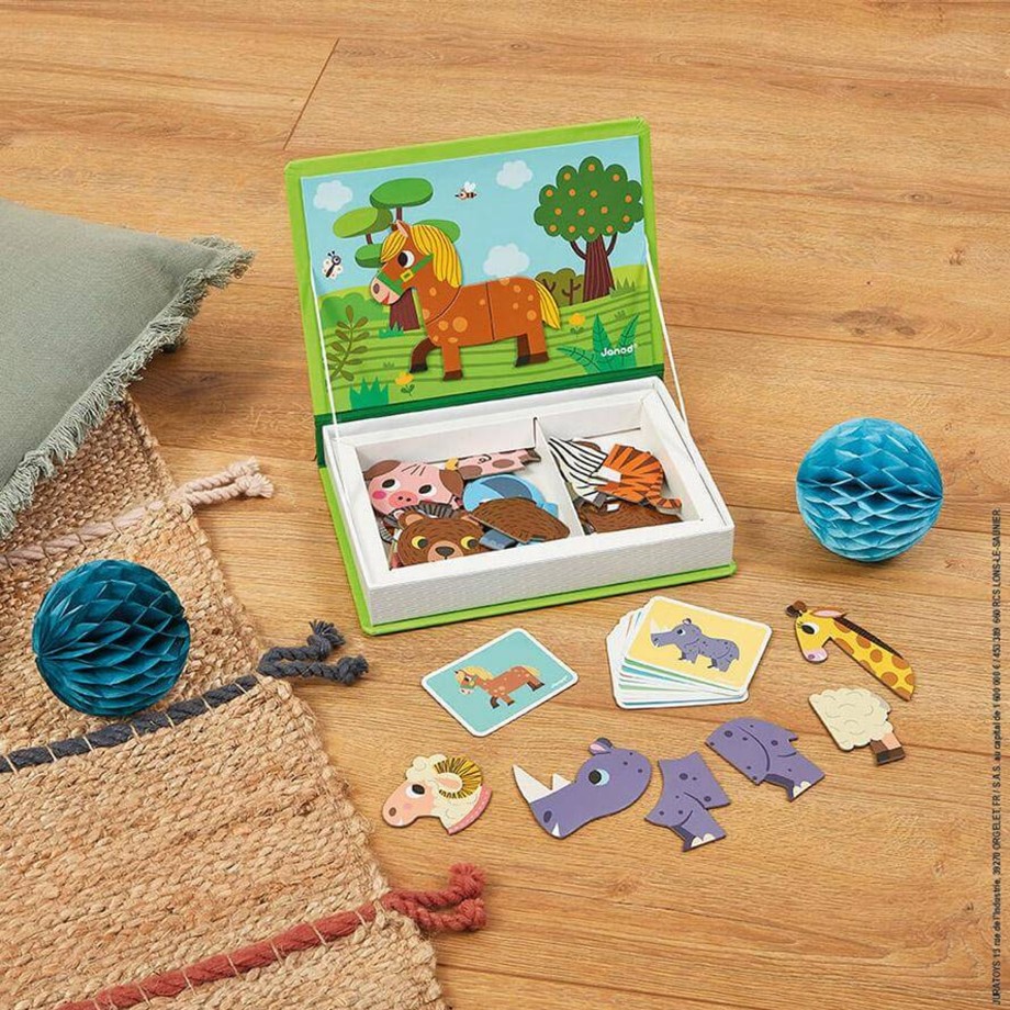 Toys Janod Early Learning Toys | Janod Animals Magneti' Book - 30 Magnets