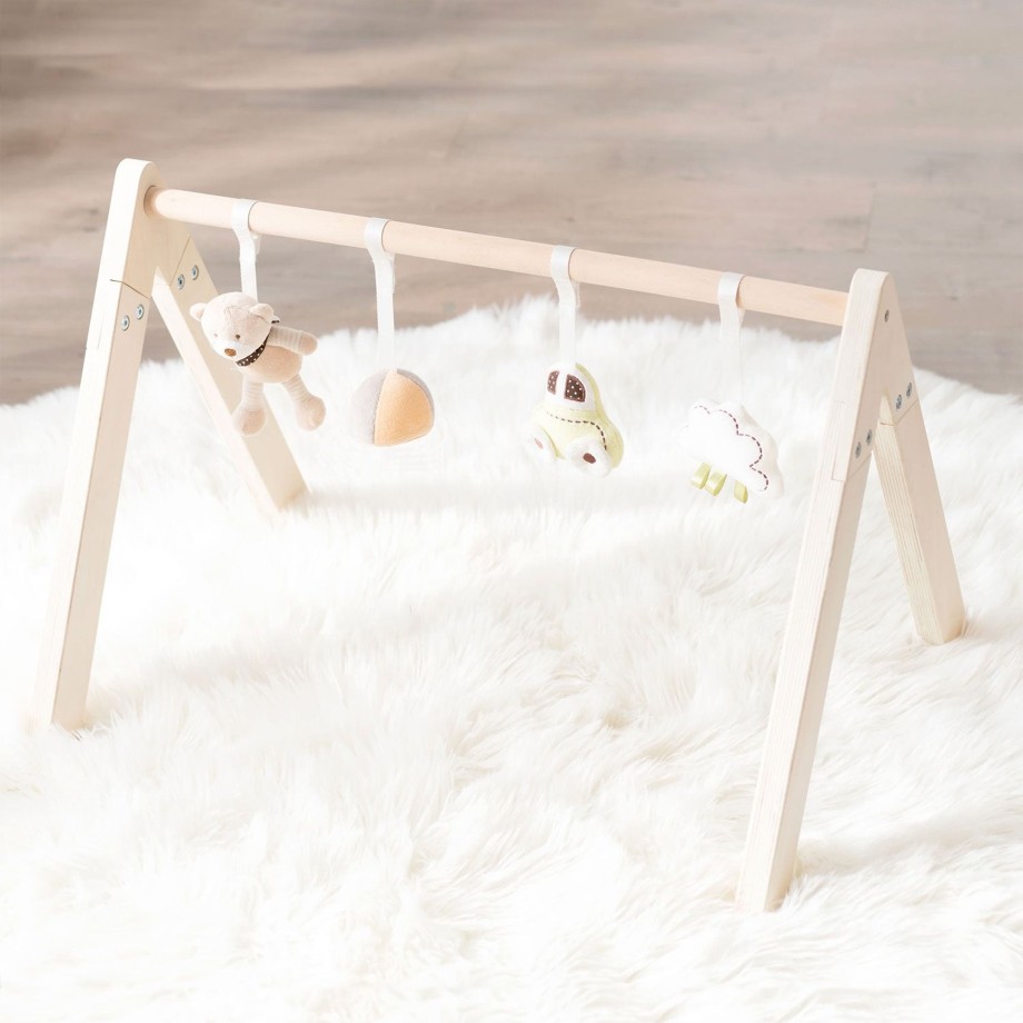 Toys MiniDream Baby Activity & Play Mats | Minidream Play Gym Wooden Activity Gym With Toys - Safari