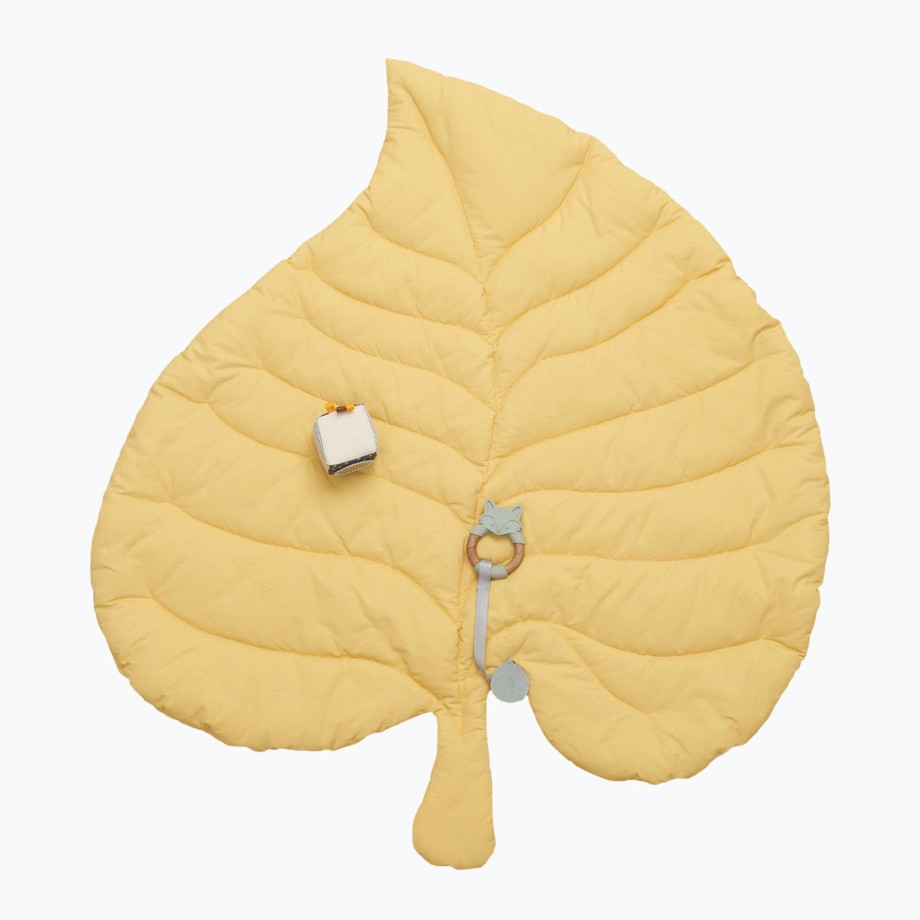 Nursery MiniDream Nursery Decor | Minidream Leaf Baby Activity Playmat - Mustard