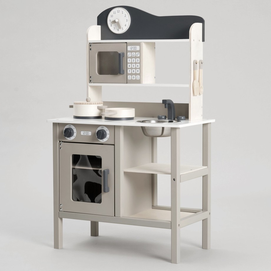 Playtime Signature Role Play | Kids Wooden Play Kitchen - Warm Grey