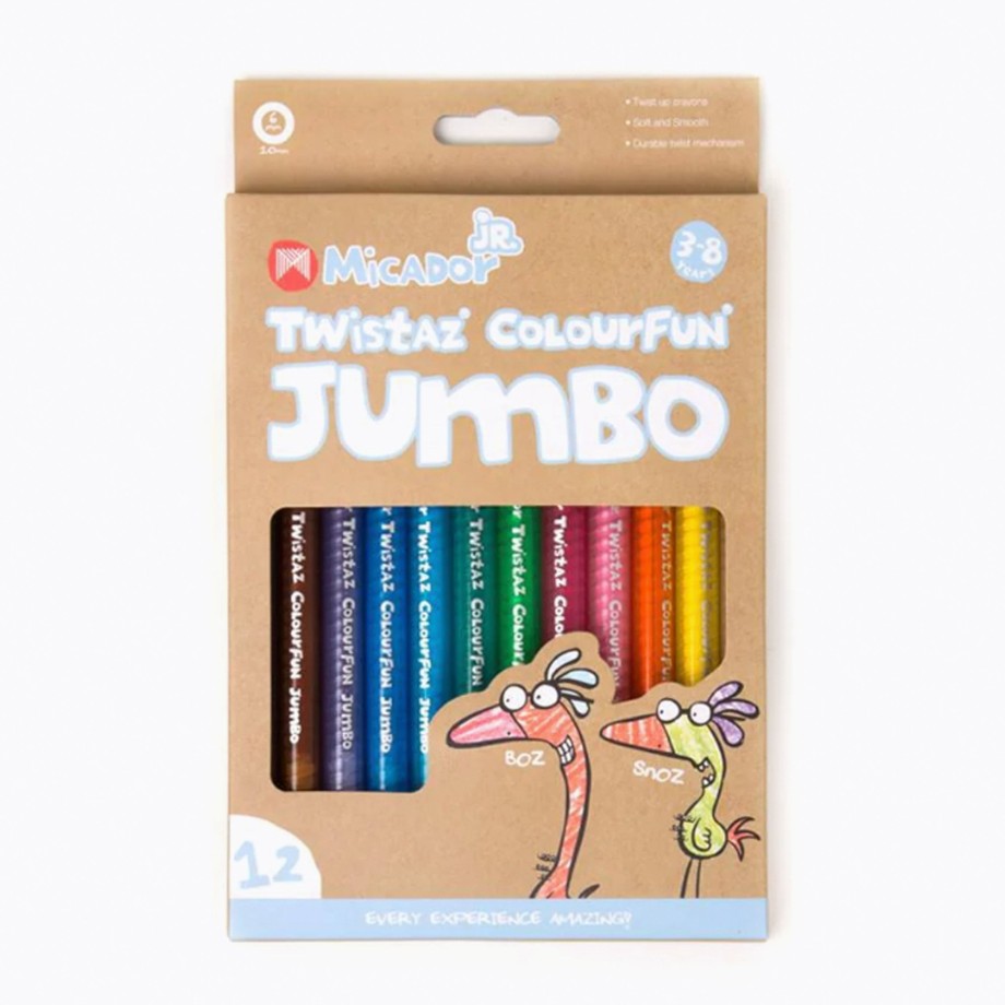 Playtime Micador Colouring | Micador - Jr Twistaz Jumbo Crayons