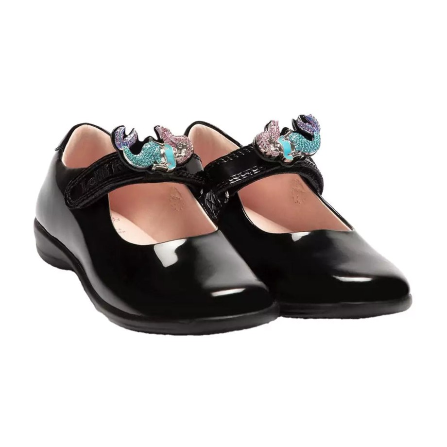 Clothing & Shoes Lelli Kelly Shoes & Trainers | Lelli Kelly Maribella Mermaid 2 Patent School Shoes