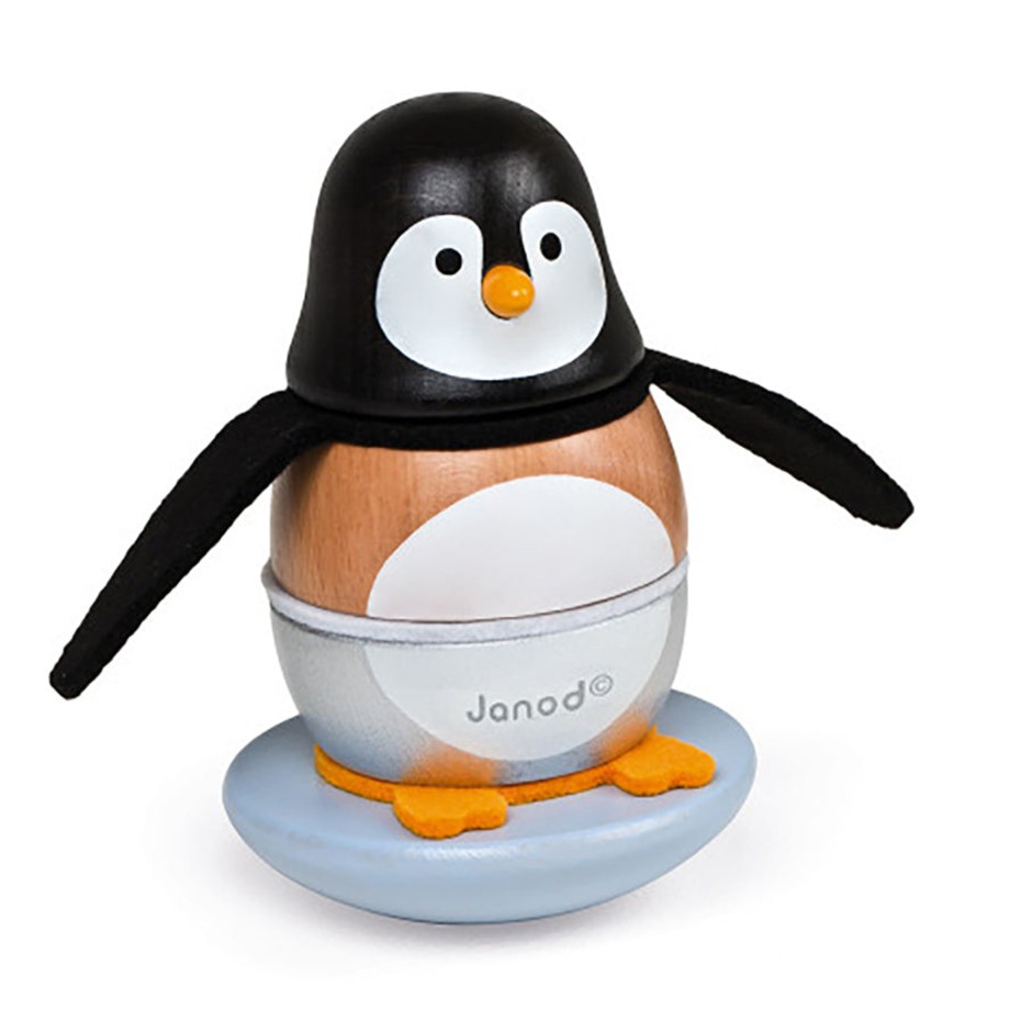 Toys Janod Early Learning Toys | Janod Zigolos Penguin Stacker And Rocker