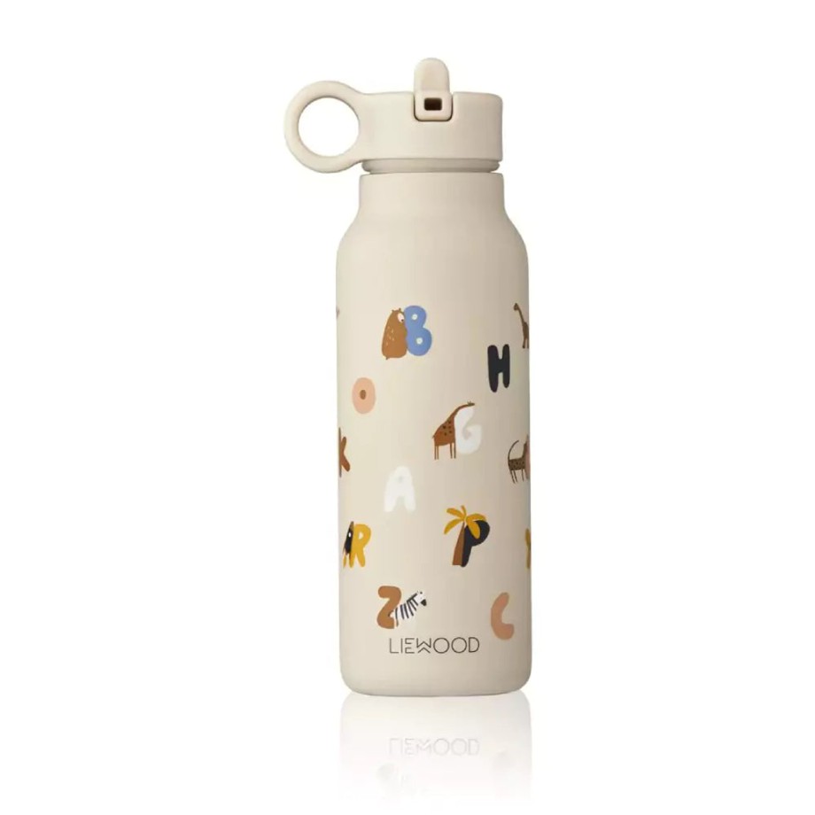 Mealtime Liewood Water Bottles | Liewood Falk Kids Water Bottle 350Ml - Alphabet/Sandy