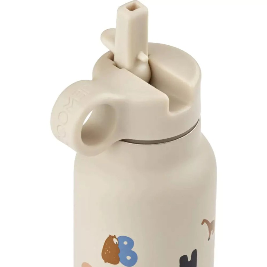 Mealtime Liewood Water Bottles | Liewood Falk Kids Water Bottle 350Ml - Alphabet/Sandy