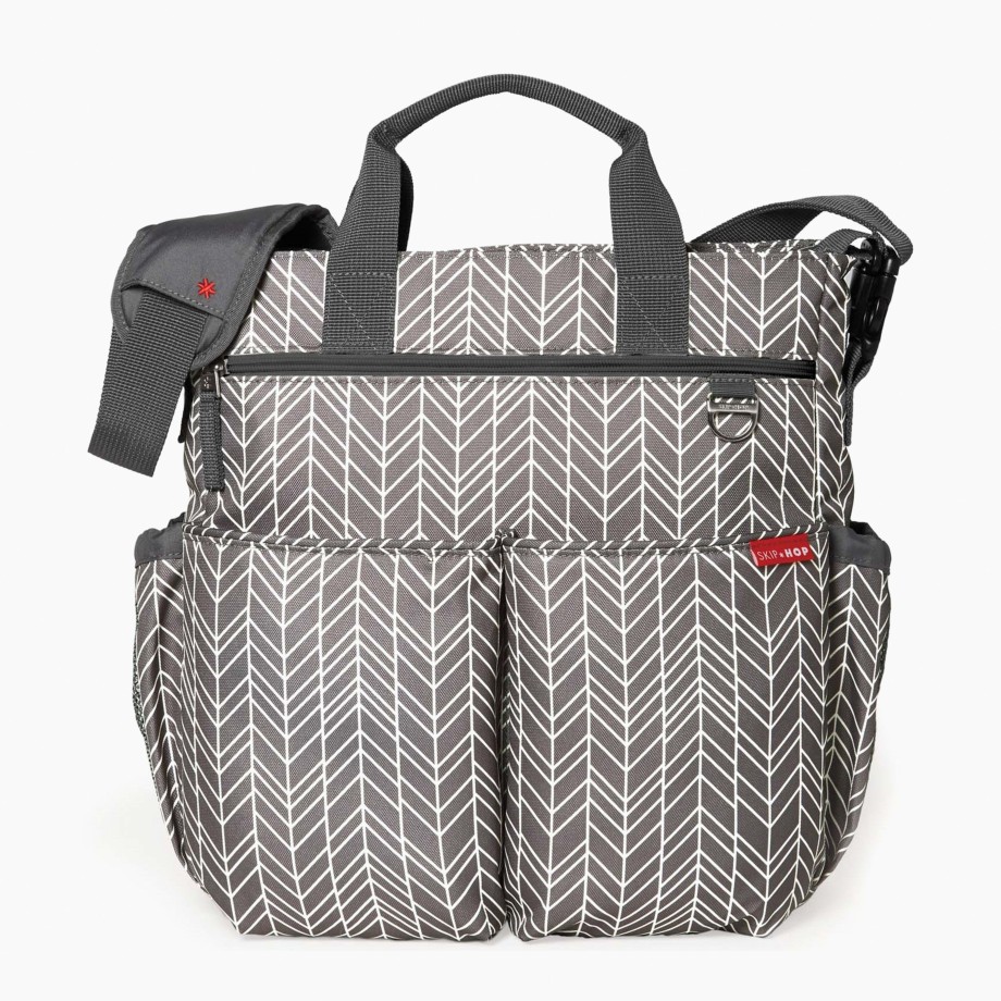 Bathtime Skip Hop Changing Mats & Organisers | Skip Hop Duo Signature Changing Bag - Grey Feather