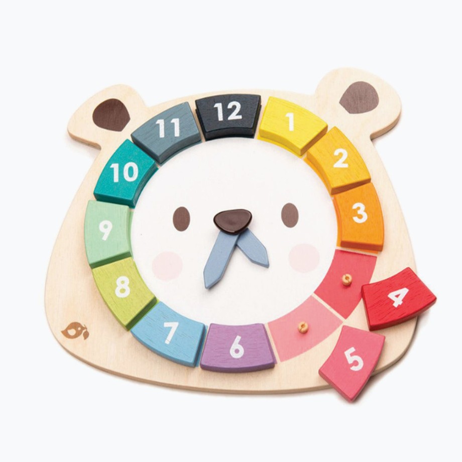 Toys Tender Leaf Montessori Toys | Tender Leaf Bear Colours Clock