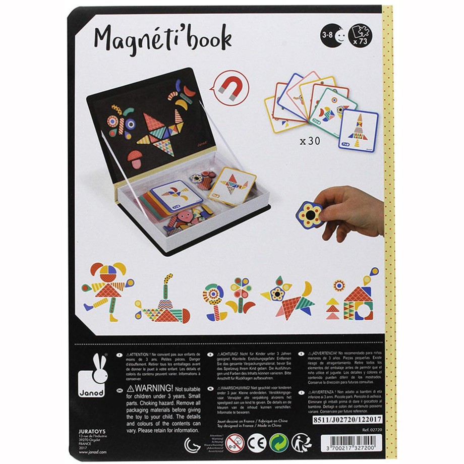 Toys Janod Montessori Toys | Janod Moduloform Magnetic Book