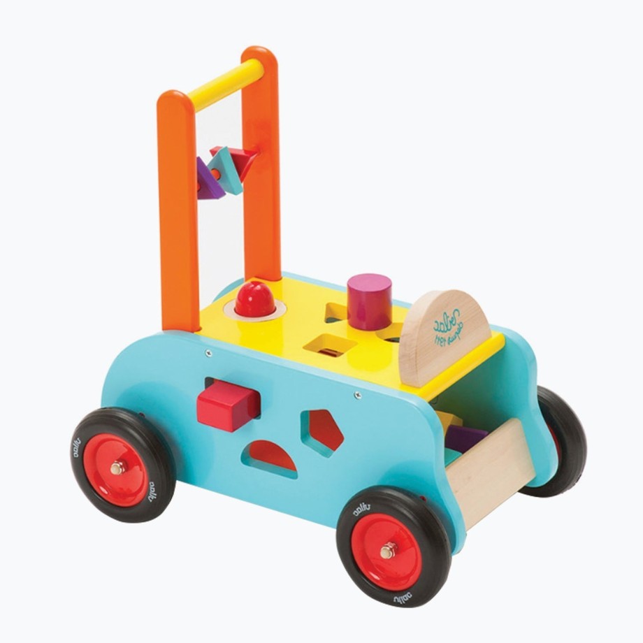 Playtime Vilac Ride On Toys | Vilac Baby Walker 3 In 1 Push Along Wooden Trolley