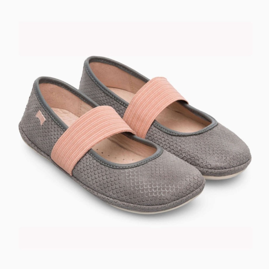 Clothing & Shoes Camper Shoes & Trainers | Camper Kids Right Girl'S Ballet Flats - Grey