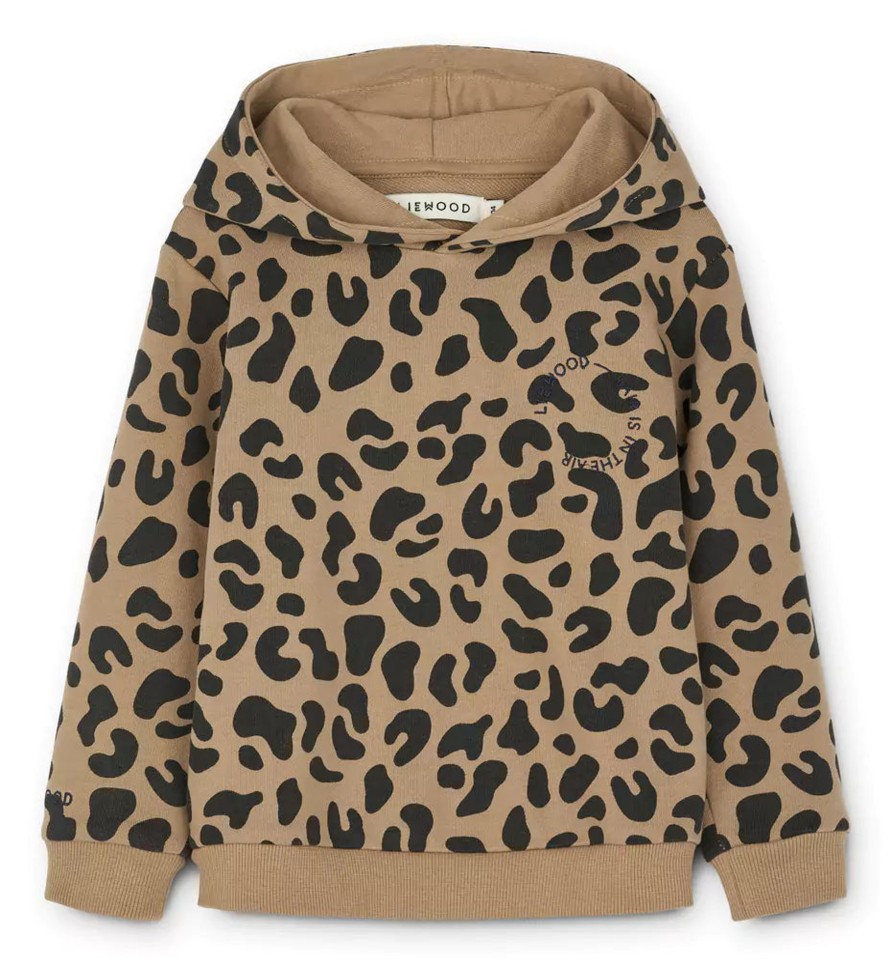 Clothing & Shoes Liewood Comfy Clothes | Liewood Hildur Printed Hoodie - Mega Leo/Oat Mix