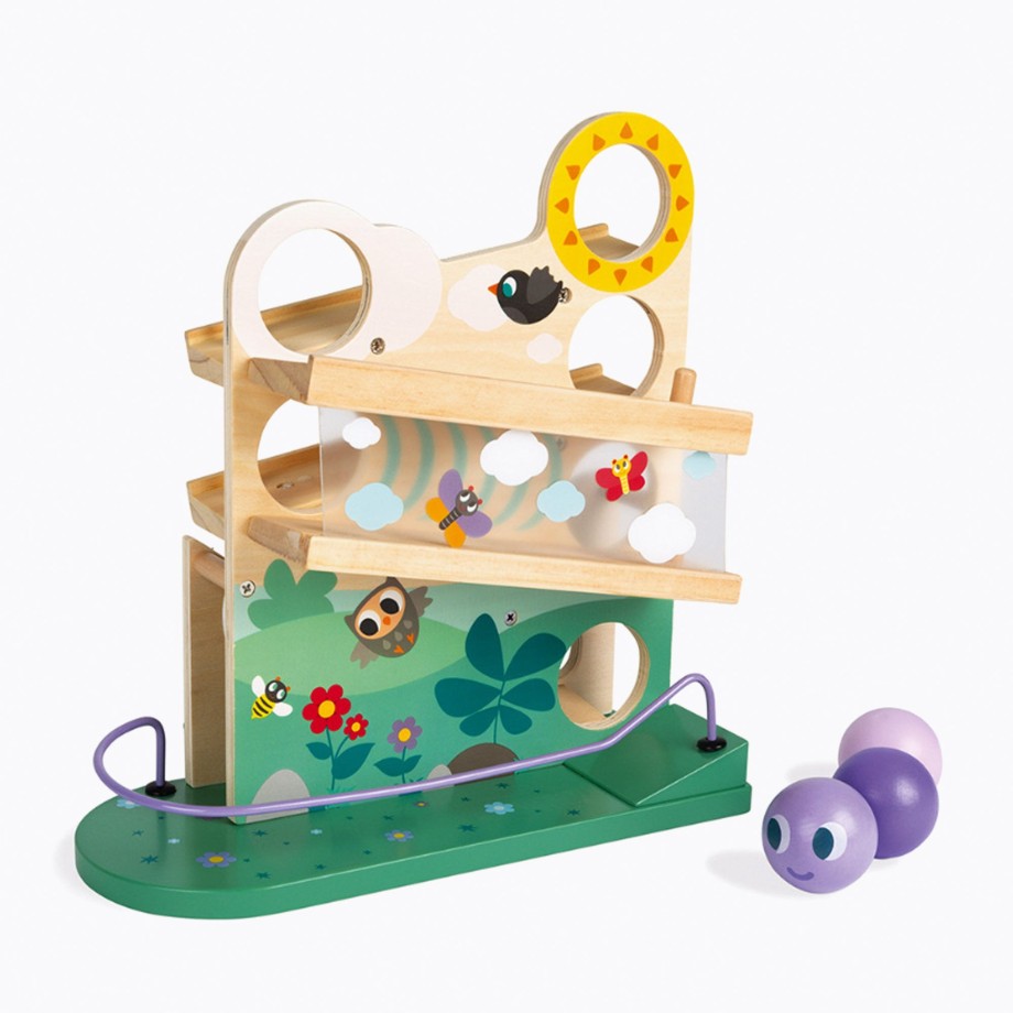 Toys Janod Montessori Toys | Janod Caterpillar Ball Track