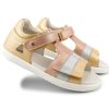 Clothing & Shoes Bobux Sandals | Bobux Mirror I-Walk - Pale Gold & Rose Gold Stripe