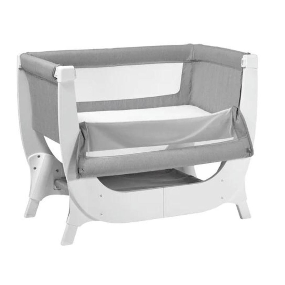 Nursery Shnuggles Cribs, Cots & Cot Beds | Shnuggle Air Bedside Crib - Stone Grey