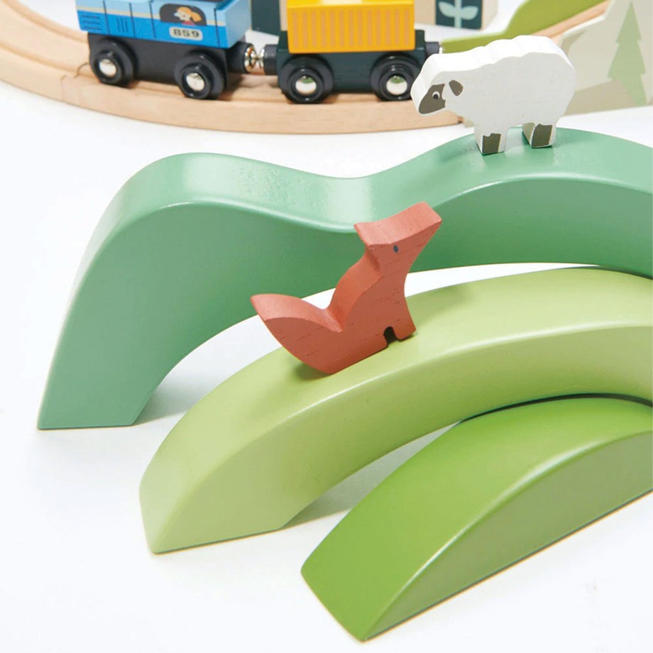 Playtime Tender Leaf Role Play | Tender Leaf Green Hills View Wooden Toy Set