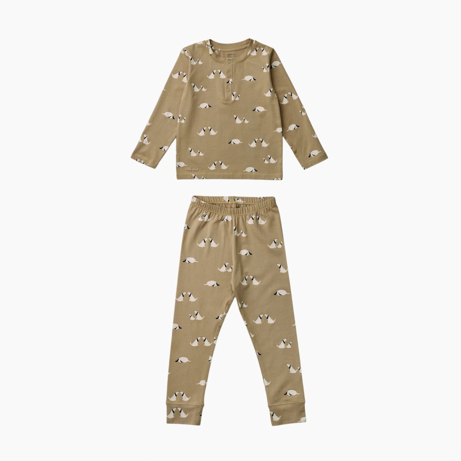 Clothing & Shoes Liewood Nightwear | Liewood Wilhelm Printed Pyjama Set - Dog/Oat Mix