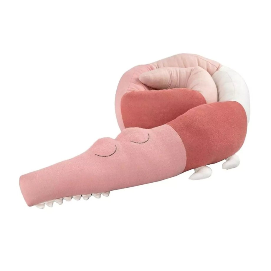 Toys Sebra Soft Toys | Sebra Sleepy Croc Soft Toy - Blossom Pink