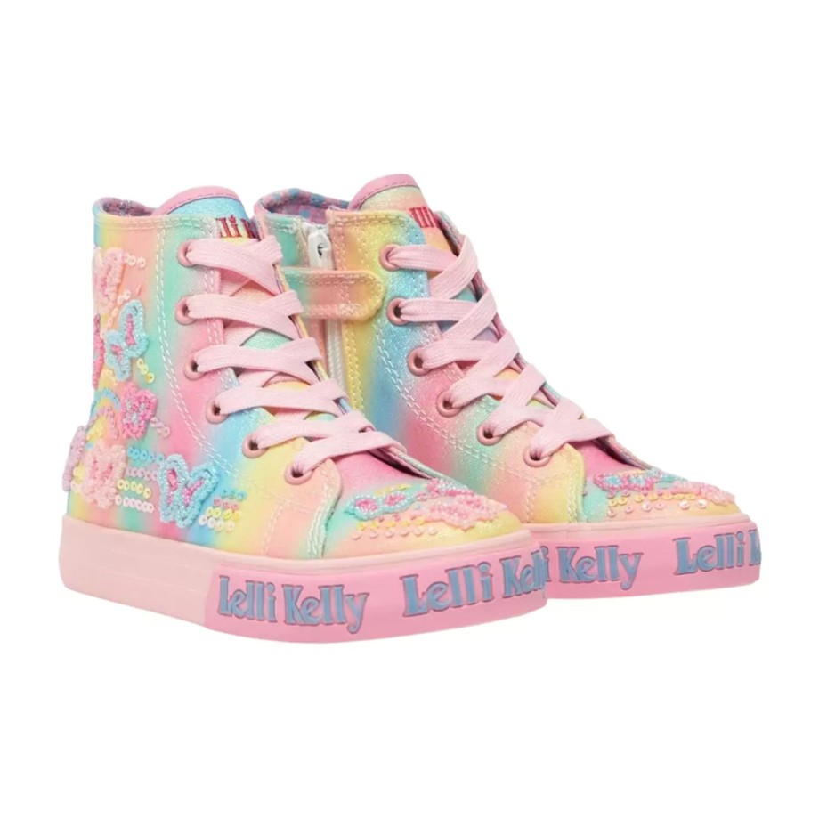 Clothing & Shoes Lelli Kelly Shoes & Trainers | Lelli Kelly Myla Mid Butterfly Trainers - Multi