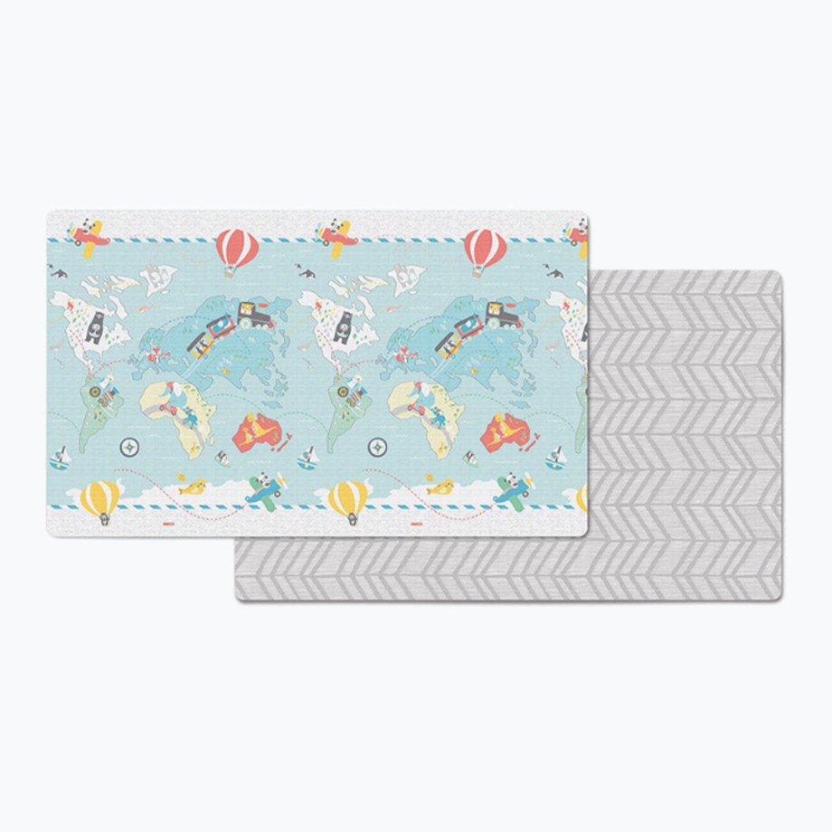 Nursery Skip Hop Floor Mats | Skip Hop Doubleplay Reversible Playmat - Little Travelers