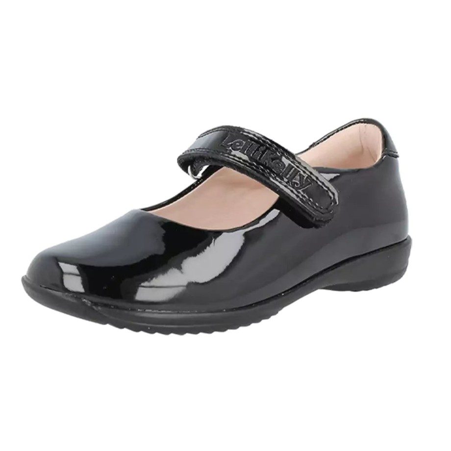 Clothing & Shoes Lelli Kelly Shoes & Trainers | Lelli Kelly Classic Black Mary Jane Patent School Shoes F Width