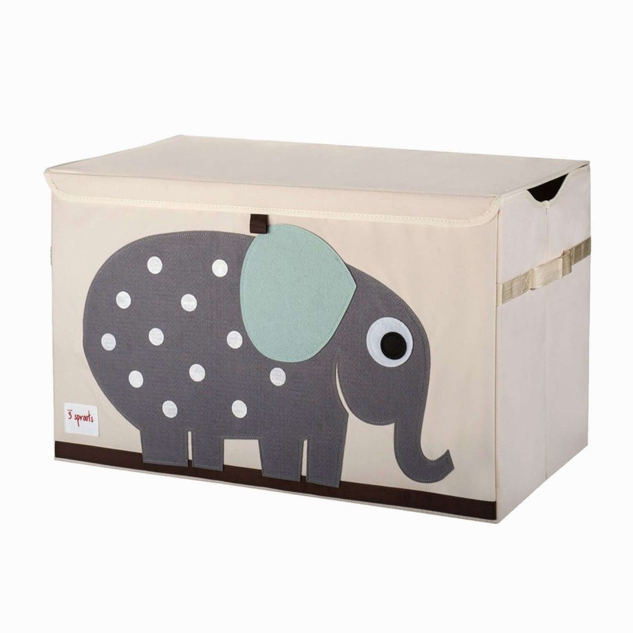 Nursery 3 Sprouts Storage | 3 Sprouts Toy Storage Chest With Lid - Elephant