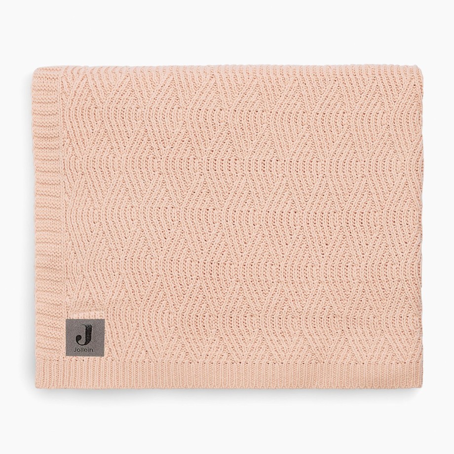 Nursery Jollein Blanket & Swaddle | Jollein Knitted Blanket - Pale Pink