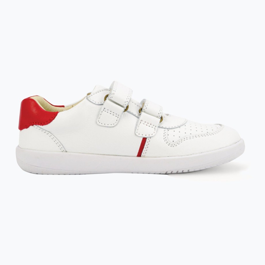 Clothing & Shoes Bobux Shoes & Trainers | Bobux Kp Riley Kids Trainer - White And Red