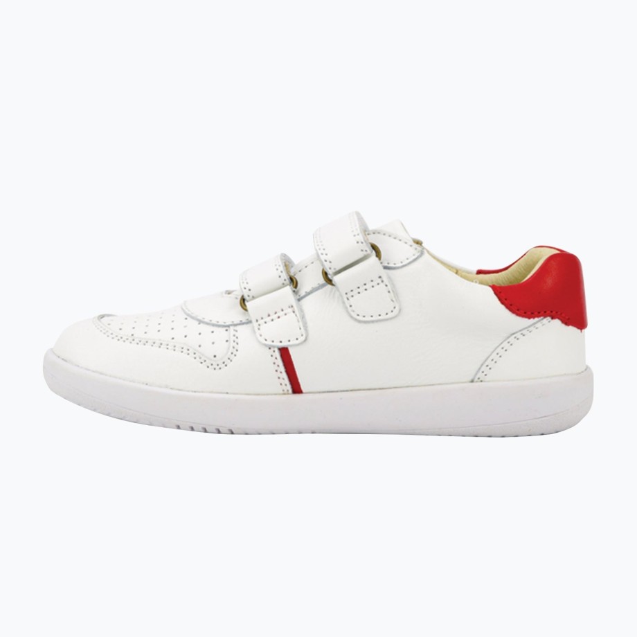 Clothing & Shoes Bobux Shoes & Trainers | Bobux Kp Riley Kids Trainer - White And Red